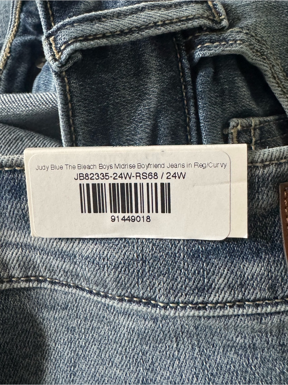 Judy Blue The Bleach Boys Midrise Boyfriend Jeans in Curvy NTW Size 24W - Picture 13 of 16